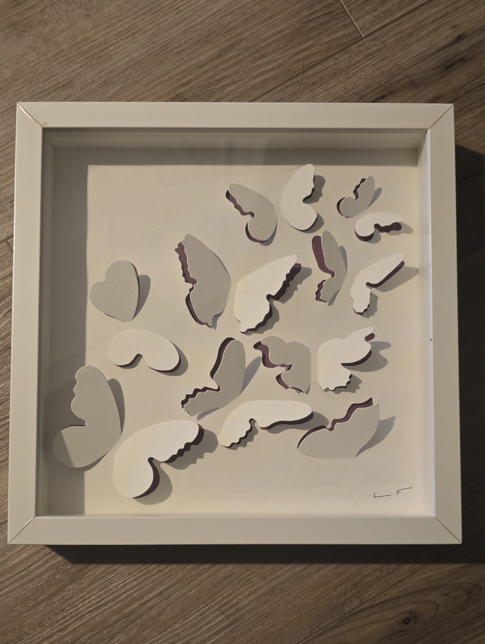 1999 Discontinued OLUNDA 3D White And Purple Butterfly Wall Art From Ikea